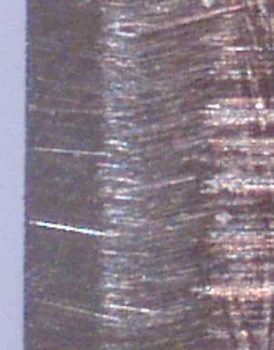 front bevel, 200 X magnification, after the 0.5 micron paper